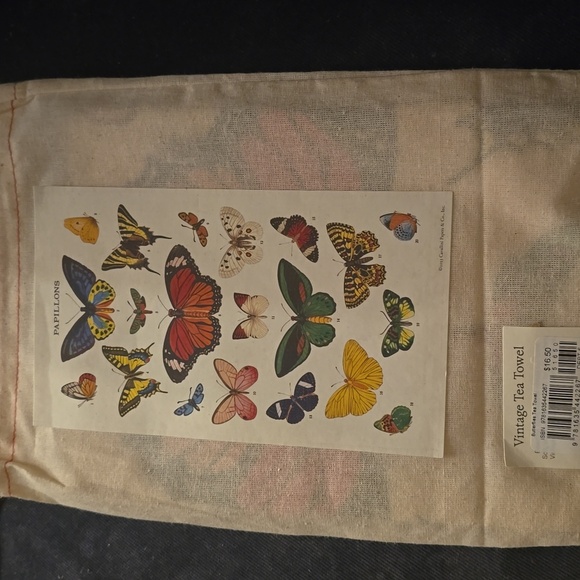 ❤️BUY 2 GET 1 FREE Cavallini & Co. Vintage Butterfly Butterflies Tea Towel - Picture 6 of 10